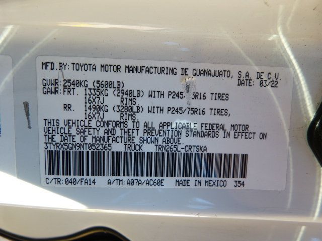 2022 Toyota Tacoma 2WD 2.7L 4CYL. GAS*EXTENDED CAB TRUCK*"ARE" TOPPER WITH LADDER RACK - 22973256 - 44