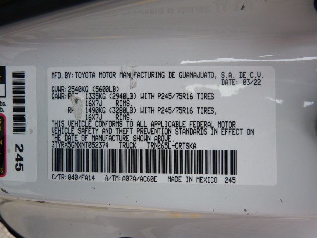2022 Toyota Tacoma 2WD 2.7L 4CYL. GAS*EXTENDED CAB TRUCK*"ARE" TOPPER WITH LADDER RACK - 22991507 - 43