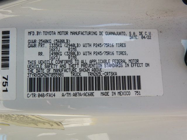 2022 Toyota Tacoma 2WD 2.7L 4CYL. GAS*EXTENDED CAB TRUCK*"ARE" TOPPER WITH LADDER RACK - 22995286 - 44