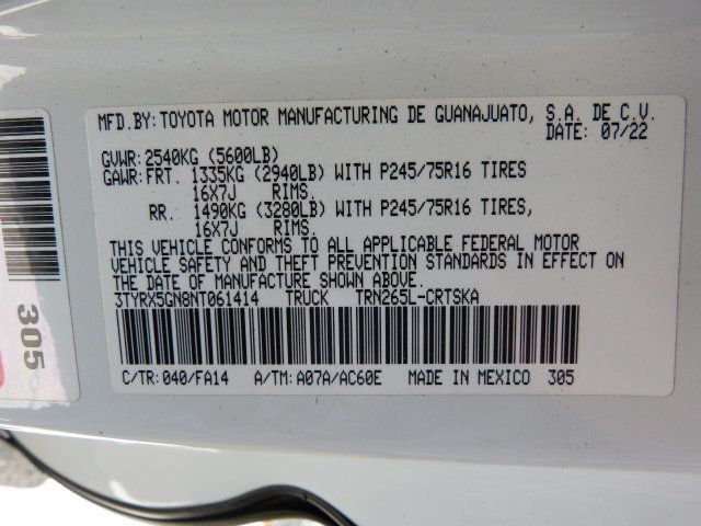 2022 Toyota Tacoma 2WD 2.7L 4CYL. GAS*EXTENDED CAB TRUCK*"ATC" TOPPER WITH LADDER RACK - 23013649 - 44