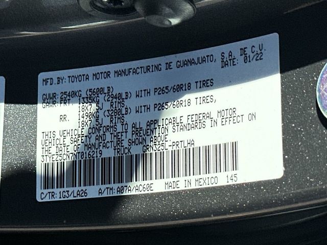 2022 Toyota Tacoma 2WD Limited Double Cab 5' Bed V6 Automatic - 22952702 - 21