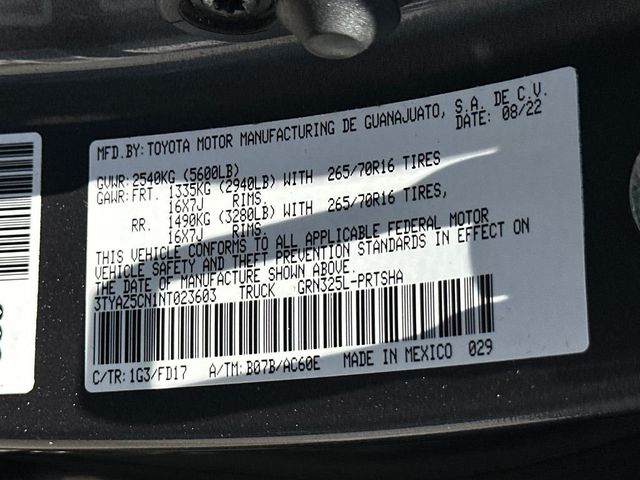 2022 Toyota Tacoma 2WD TRD Off Road Double Cab 5' Bed V6 Automatic - 23020003 - 20