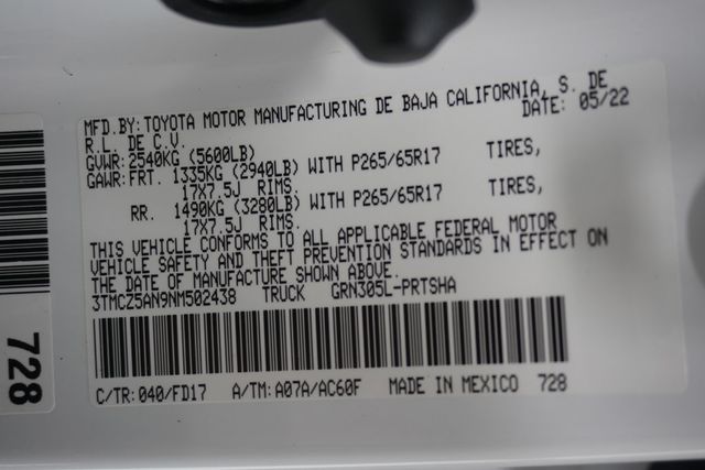 2022 Toyota Tacoma 4WD  - 22989749 - 28
