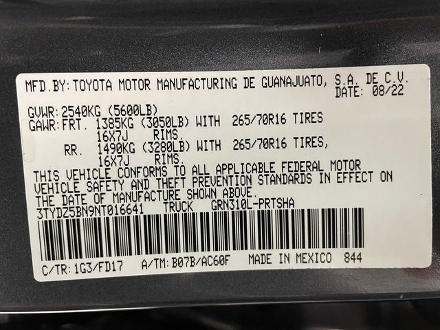 2022 Toyota Tacoma 4WD SR5 Double Cab 6' Bed V6 Automatic - 22910598 - 50
