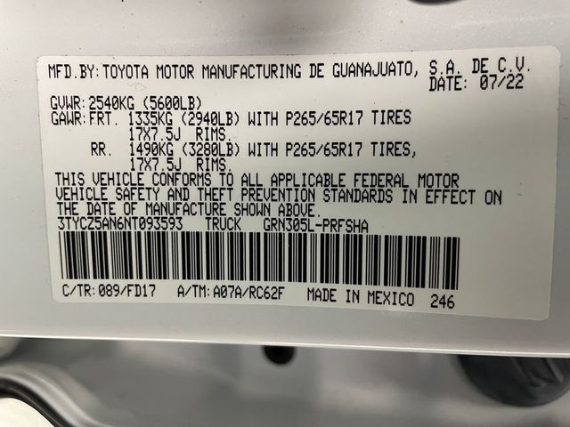 2022 Toyota Tacoma 4WD SR Double Cab 5' Bed V6 Automatic - 22987040 - 49