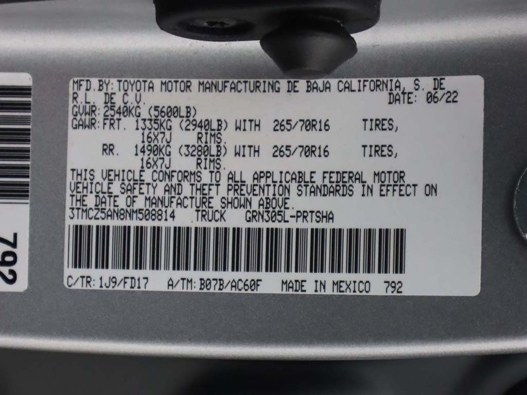 2022 Toyota Tacoma 4WD TRD Off-Road - 22736130 - 39