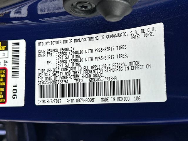 2022 Toyota Tacoma 4WD TRD Sport Double Cab 5' Bed V6 Automatic - 22976005 - 20