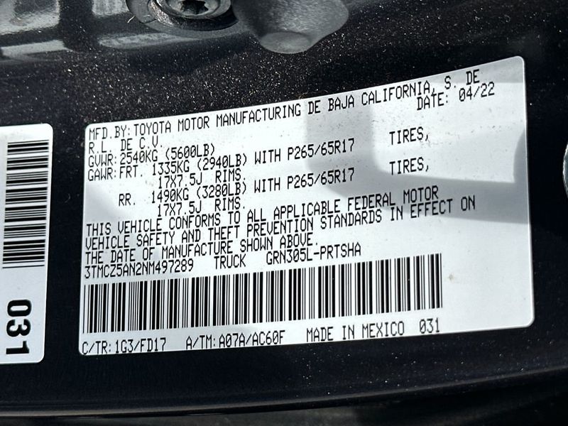2022 Toyota Tacoma 4WD TRD Sport Double Cab 5' Bed V6 Automatic - 23043479 - 20
