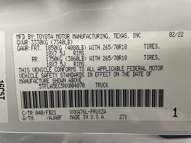 2022 Toyota Tundra 4WD SR5 - 22973042 - 51
