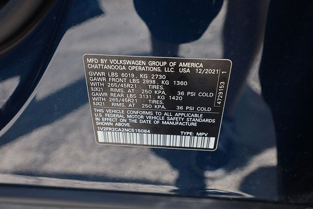 2022 VOLKSWAGEN ATLAS 3.6L V6 SEL Premium R-Line 4MOTION - 23059482 - 39