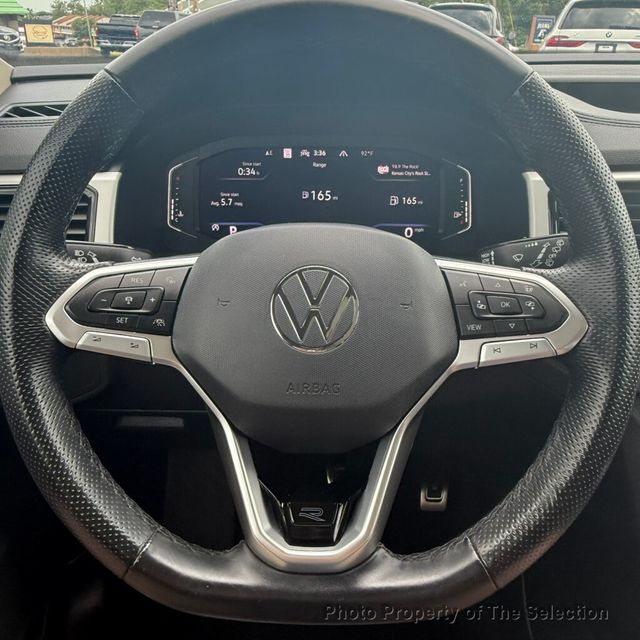 2022 Volkswagen Atlas 3.6L V6 SEL R-LINE BLACK 4MOTION, LEATHER, MOONROOF - 23039434 - 25