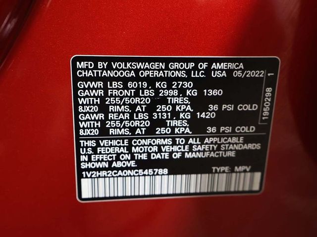 2022 Volkswagen Atlas 3.6L V6 SE w/Technology 4MOTION - 22978391 - 51