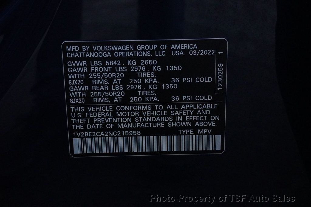 2022 Volkswagen Atlas Cross Sport 3.6L V6 SEL 4MOTION - 23101061 - 35