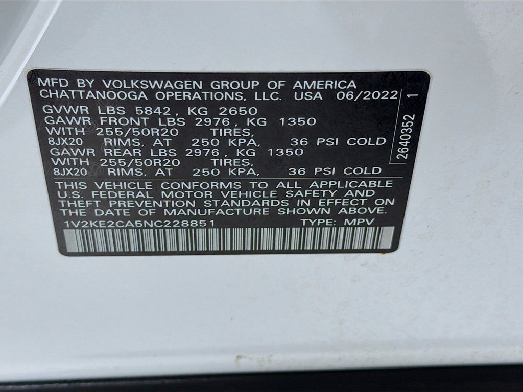 2022 Volkswagen Atlas Cross Sport 3.6L V6 SE w/Technology 4MOTION - 23007446 - 31