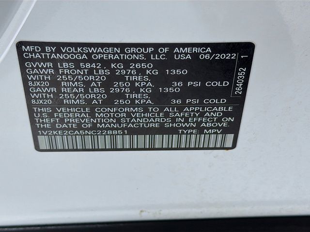 2022 Volkswagen Atlas Cross Sport 3.6L V6 SE w/Technology 4MOTION - 23007446 - 31