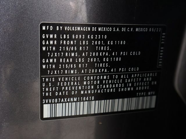 2022 Volkswagen Tiguan 2.0T S 4MOTION - 22988771 - 46