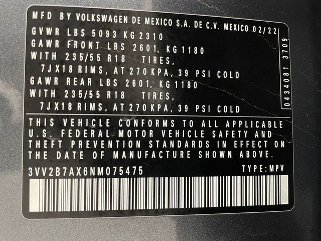 2022 Volkswagen Tiguan 2.0T SE 4MOTION - 23001587 - 49