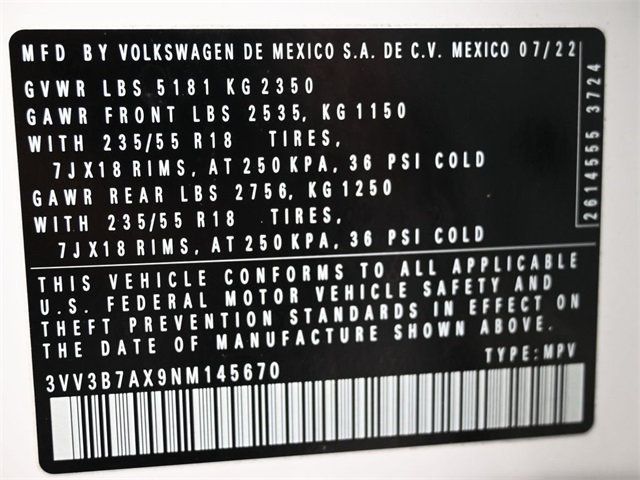 2022 Volkswagen Tiguan 2.0T SE FWD - 22969877 - 6