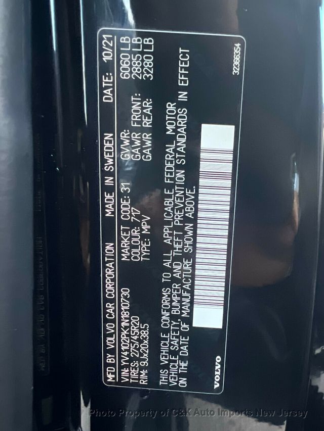 2022 Volvo XC90 T5 AWD Momentum 7P, CLIMATE PACKAGE,20'' WHEELS - 22967463 - 51