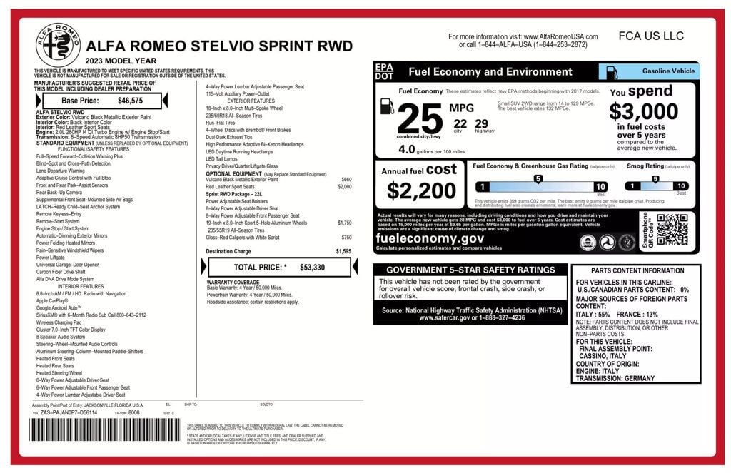 2023 Alfa Romeo Stelvio Sprint RWD - 22642170 - 35