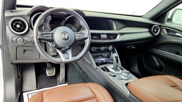 2023 Alfa Romeo Stelvio Ti AWD w/ Chocolate Leather Seats - 23057830 - 12