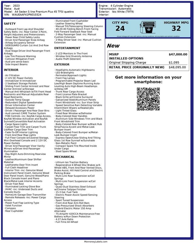 2023 Audi A4 Sedan S line Premium Plus 45 TFSI quattro - 22898014 - 35