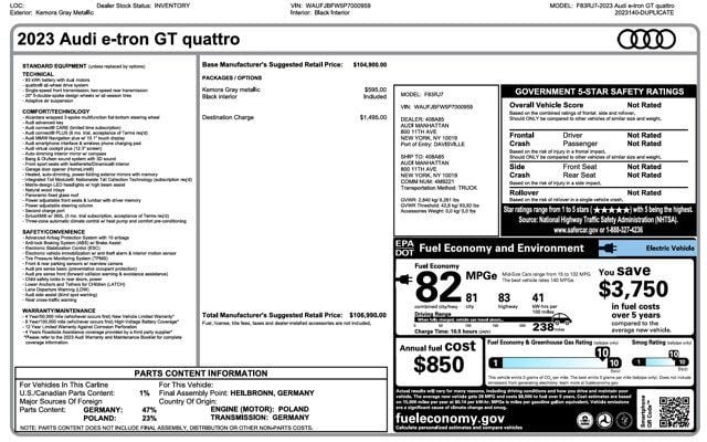 2023 Audi e-tron GT Premium Plus quattro - 23079023 - 3