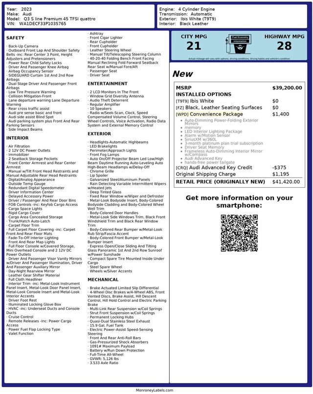 2023 Audi Q3 S line Premium 45 TFSI quattro - 22962281 - 36