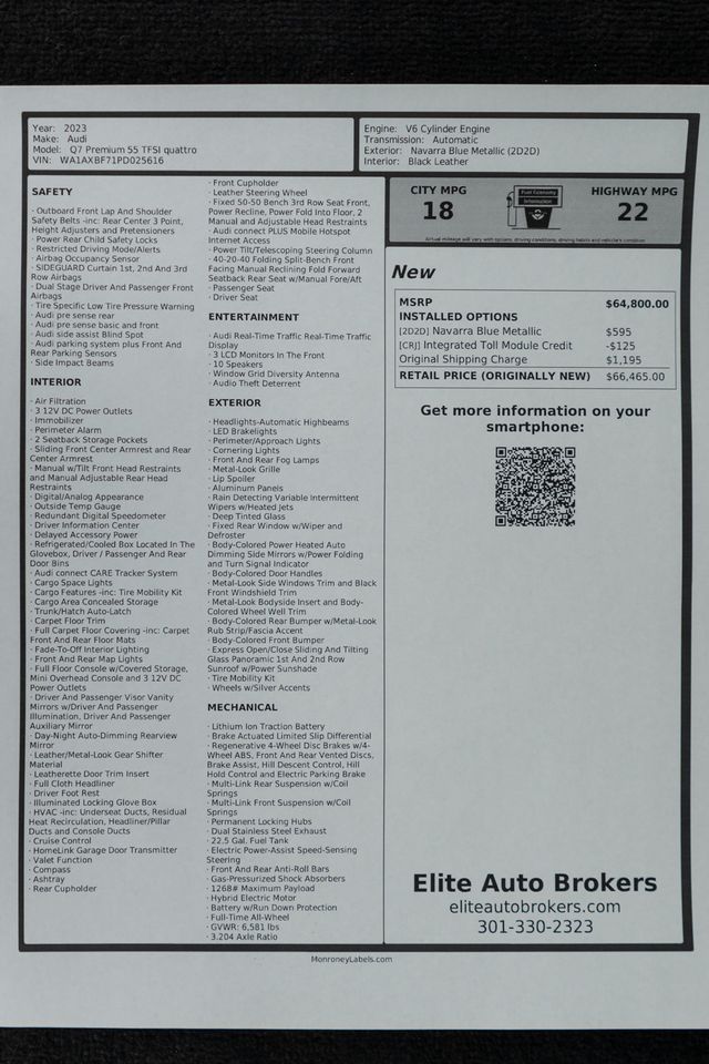 2023 Audi Q7 Premium 55 TFSI quattro - 22963610 - 55