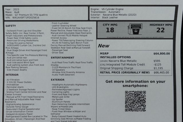 2023 Audi Q7 Premium 55 TFSI quattro - 22963610 - 56
