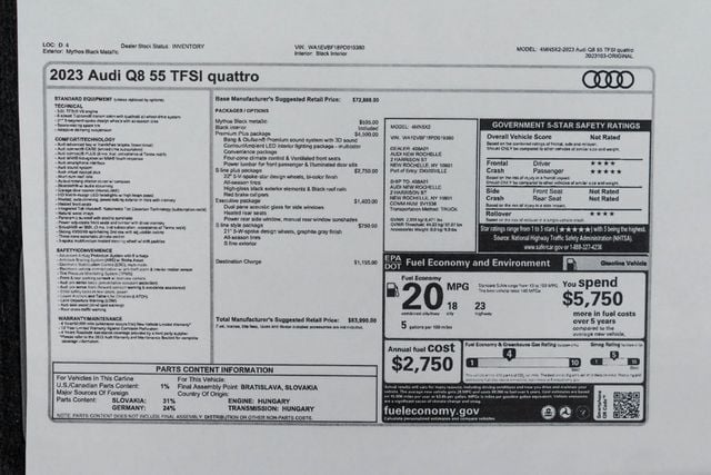2023 Audi Q8 Premium Plus 55 TFSI quattro - 23065739 - 55