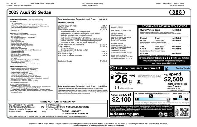 2023 Audi S3 Premium Plus 2.0 TFSI quattro - 23054394 - 48