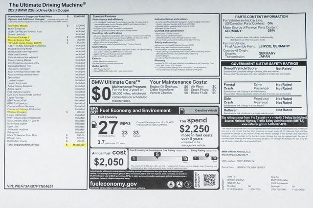 2023 BMW 2 Series 228i xDrive Gran - 23089150 - 51