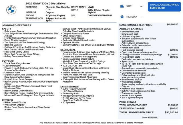 2023 BMW 3 Series 330e xDrive Plug-In Hybrid - 23062154 - 2