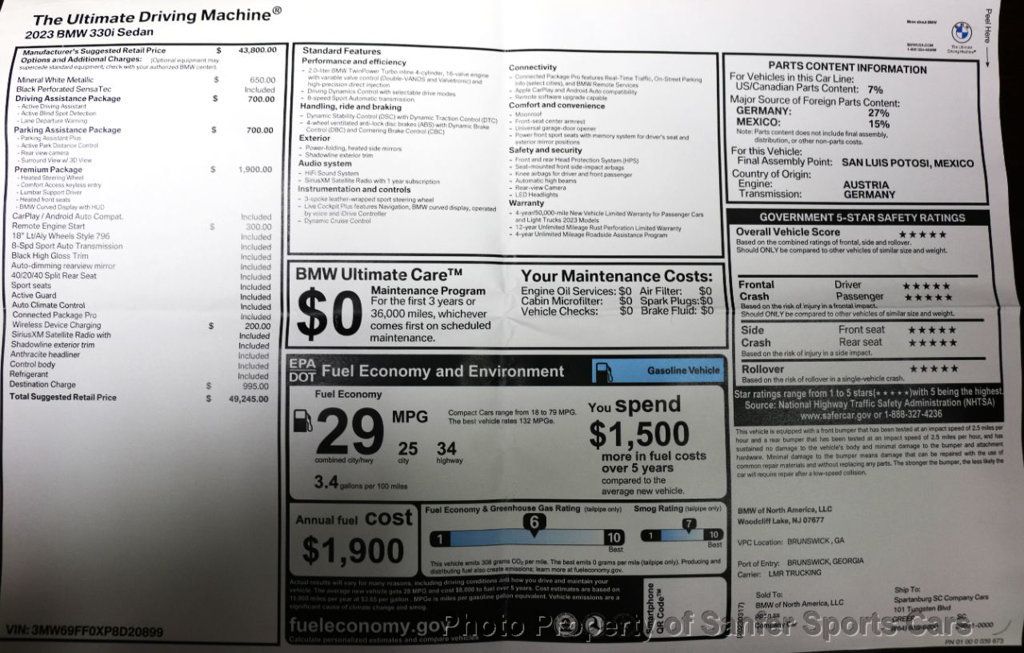 2023 BMW 3 Series 330i - 22351283 - 48