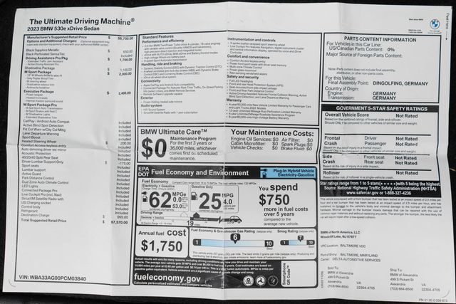 2023 BMW 5 Series 530e xDrive Plug-In Hybrid - 22967991 - 57