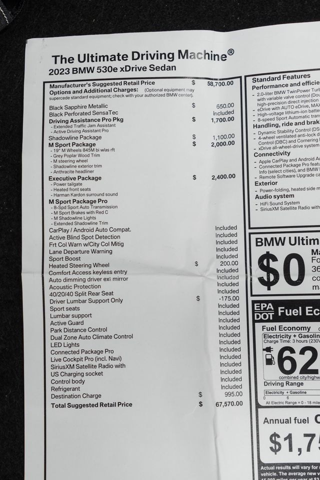 2023 BMW 5 Series 530e xDrive Plug-In Hybrid - 22967991 - 58