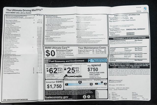 2023 BMW 5 Series 530e xDrive Plug-In Hybrid - 22972880 - 56