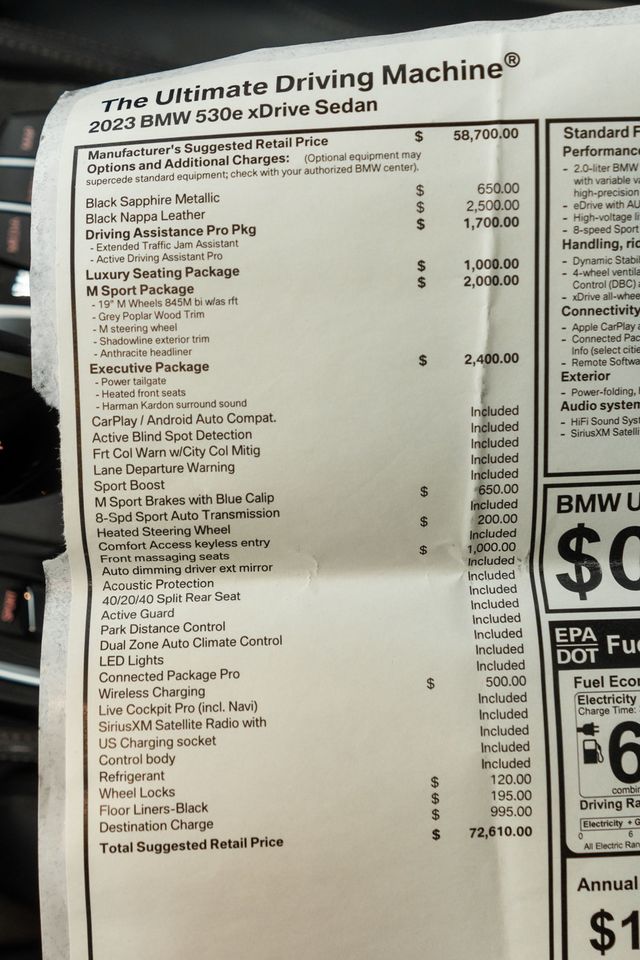 2023 BMW 5 Series 530e xDrive Plug-In Hybrid - 22976218 - 57