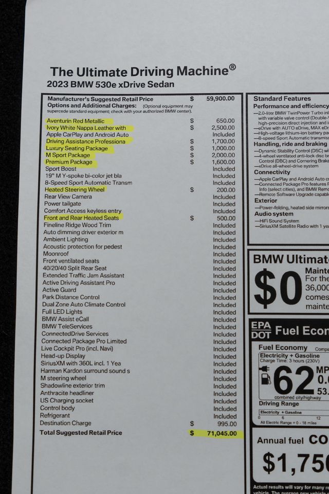 2023 BMW 5 Series 530e xDrive Plug-In Hybrid - 22992898 - 59