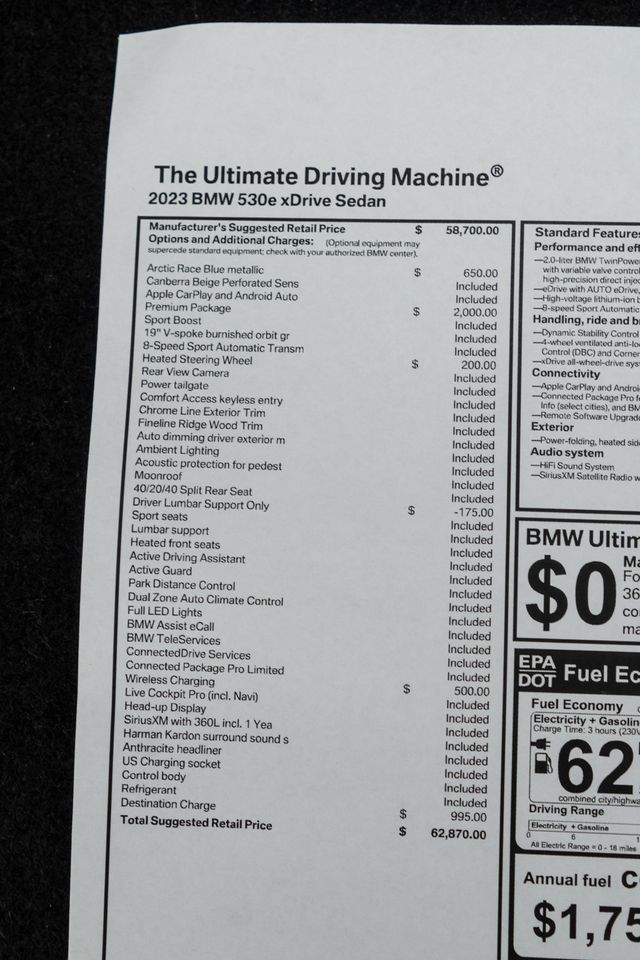 2023 BMW 5 Series 530e xDrive Plug-In Hybrid - 22994282 - 55