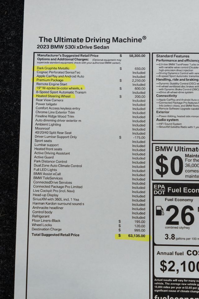 2023 BMW 5 Series 530i xDrive - 22992895 - 53