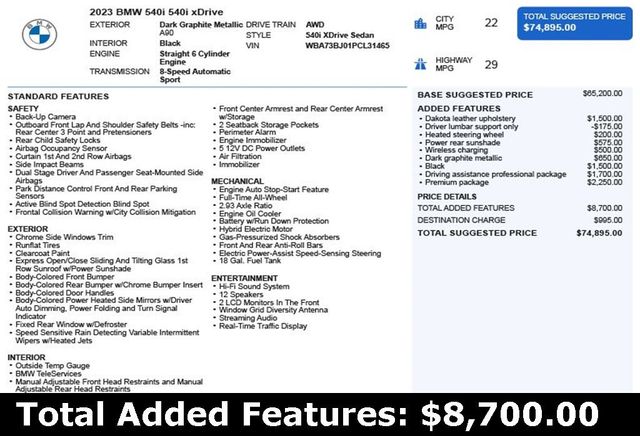 2023 BMW 5 Series 540i xDrive - 22979356 - 2