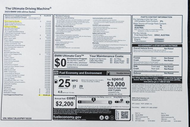 2023 BMW 5 Series 540i xDrive - 22994283 - 53