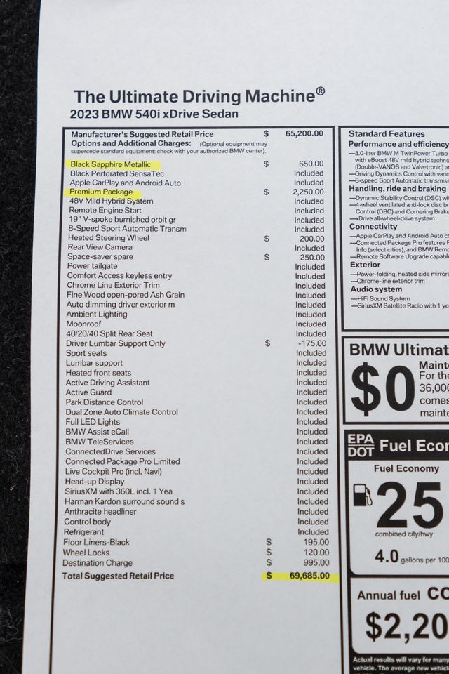 2023 BMW 5 Series 540i xDrive - 22994283 - 54