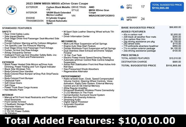 2023 BMW 8 Series M850i xDrive Gran - 22944586 - 2
