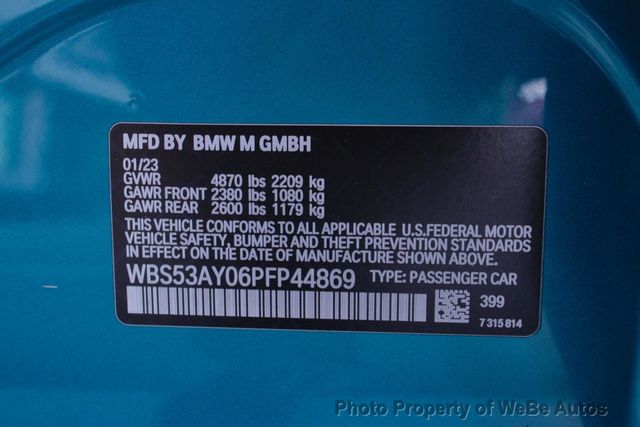 2023 BMW M3 1 of 2 Atlantic Blue Individual, 6-Speed Manual, 700+ HP, Full Carbon - 22980640 - 54