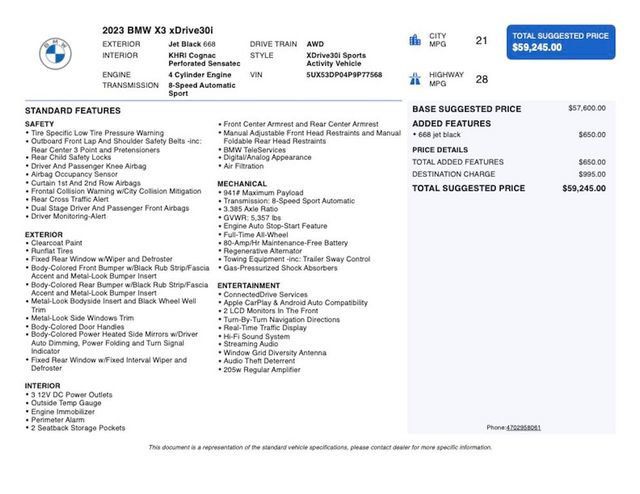 2023 BMW X3 xDrive30i Sports Activity Vehicle - 23031060 - 3