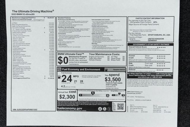2023 BMW X3 xDrive30i Sports Activity Vehicle - 23009209 - 51