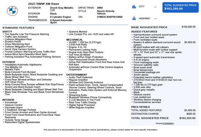 2023 BMW XM Sports Activity Vehicle - 23085519 - 2